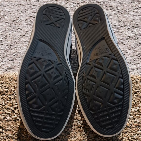 Vintage Y2K Converse Black & White Low Top Lace Up Skateboarding Shoes Size 9 - Picture 12 of 13